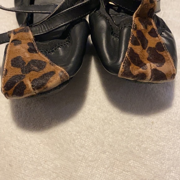 Yosi Samra 8 black leopard ballet flat. No box - Picture 5 of 8